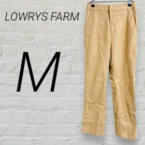 LOWRYS FARM ローリーズファーム 【M】 パンツ ベージュ バックゴム 裾スリット 薄手 ベージュ系 ストレート チノパン 古着 5