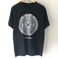 メキシコ カンクン　お土産Tシャツ 綿100% 黒　曼荼羅