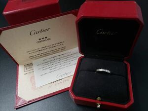 Cartier カルティエ K18WG 18金 ホワイトゴールドリング マイヨンパンテール ダイヤ 4P 49サイズ(9号)