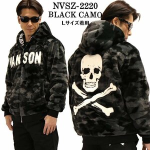 VANSON LEATHERS 【定価\19800+税】 ファージャケット NVSZ-2220 BLACK CAMO サイズ L