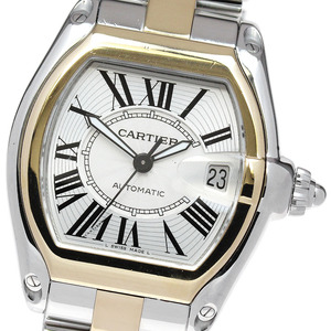 カルティエ CARTIER W62031Y4 ロードスター LM SS/YG デイト 自動巻き メンズ _862672