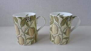 [未使用] ① ロイヤル・ウースター ウィリアム モリス マグカップ 2個セット フルーツ Royal Worcester William Morris Mug