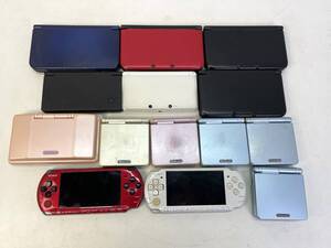 01w3995 ★1円~ 携帯ゲーム機 7点まとめ 3DS PSP ゲームボーイアドバンスSP 動作未確認 ジャンク品