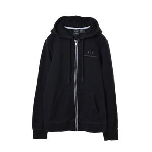 ARMANI EXCHANGE ロゴプリント ジップ パーカ XS ブラック アルマーニエクスチェンジ KL4BKAUH18