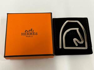 HERMES エルメス マネークリップ エケストル 馬 ホース 爆安 99円スタート