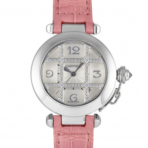 カルティエ Cartier パシャ 32 グリッドダイヤ WJ111356 シルバー文字盤 中古 腕時計 レディース