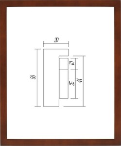 デッサン用額縁 木製フレーム 9790 半切 ブラウン