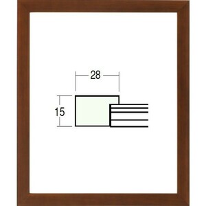 デッサン用額縁 木製フレーム 5674 四ッ切サイズ ブラウン