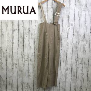 MURUA　ムルーア　ハイウエストロンパース　1サイズ　ベージュ　S12-392　USED