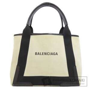 BALENCIAGA バレンシアガ 339933 ネイビーカバス ハンドバッグ キャンバス レディース 中古