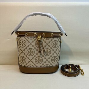 新品 TORY BURCH Monogram Tモノグラム ジャカード バケットバッグ