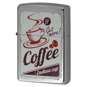 Zippo ジッポライター コーヒー プリント加工 Coffee ＃207 Emboss printing EP-KF メール便可