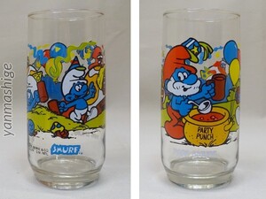 83年製 Papa Smurf パパスマーフ ビンテージ タンブラーグラス Hardee