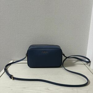 【再値下げ】【新品同様】FURLA フルラ LILLI リリー　ショルダーバッグ ブルー　青　レザー