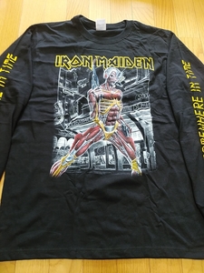 IRON MAIDEN 長袖Ｔシャツ somewhere in time 黒M アイアン・メイデン ロンT / metallica motorhead judas priest helloween