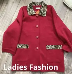 Ladies Fashion 赤いジャケット フリーサイズ