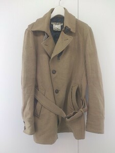 ◇ ◎ KATHARINE HAMNETT キャサリン ハムネット ベルト付 長袖 コート サイズL キャメル メンズ P