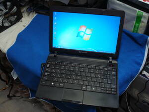 Windows7 Intel U2300 1.2GHz メモリ4GB HDD250GB Gateway 11.6インチ EC1400-41K 美品 送料無料