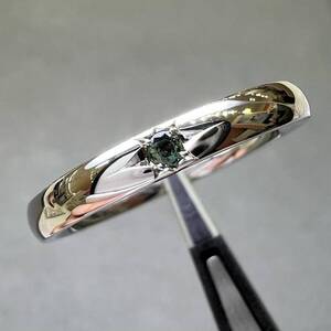 PT900 23号 アレキサンドライト 0.046ct 2.15mm -Boheme- 鈴木屋　日独鑑別所付き 指輪 リング