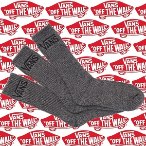 【 VANS 】Classic Crew Socks 3 Pair Pack バンズ 靴下 ３足組 BLACK HEATHER