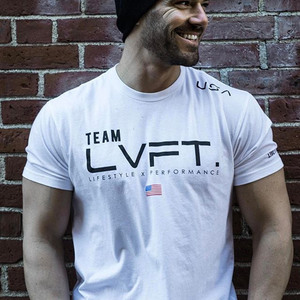 【送料無料】LVFT USA Tシャツ 白 XLサイズ☆LIVE FIT