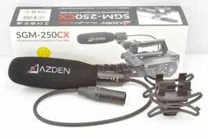 ほぼ新品★AZDEN アツデン SGM-250CX プロフェッショナルコンパクトシネママイクロホン★元箱付き R2662