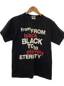 BLACK COMME des GARCONS◆Tシャツ/M/コットン/BLK/1Z-T003