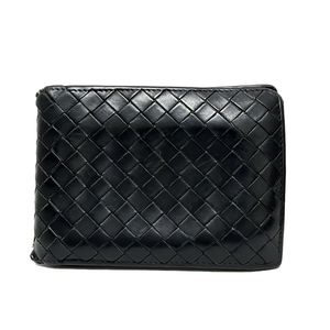 ボッテガヴェネタ BOTTEGA VENETA 2つ折り財布/ミニ/コンパクト 113112 - レザー 黒 財布