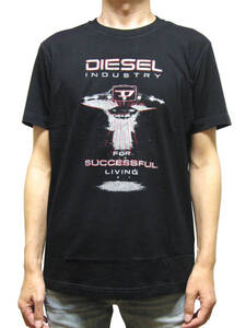 新品 直輸入 DIESEL ディーゼル 宇宙船モチーフ グラフィックプリント 半袖Ｔシャツ T-DIEGOR-K69 3XLサイズ A12497 0GRAI ポスト投函配送