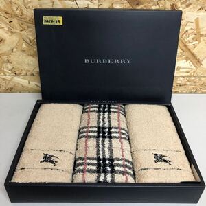 BURBERRY バーバリー フェイスタオル タオルセット 綿100 BB4100N 34×75㎝ TBF3998186 KAI4-39