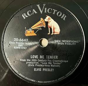 【S】ELVIS PRESLEY RCA VICTOR Love Me Tender/ Anyway You Want Me 