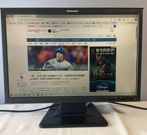 レノボの大型ディスプレイ Lenovo D221 Wide TFT Monitor 2024.10.18接続動作 確認済み