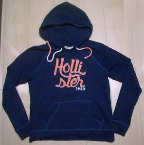 美品★HOLLISTER★ホリスター★レディス☆長袖パーカー★色はネイビー☆サイズM(170/92A)★綿60%ポリエステル40％