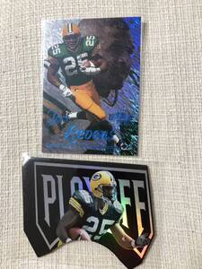 レガシー！NFL Dorsey Levens 2枚セット　1998 flair showcase legacy collection PACKERS