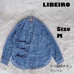 LIBEIRO リベイロ✨ガウンシャツ　ロゴ刻印ボタン　ワッペン