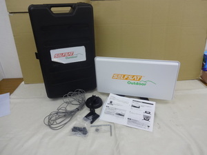 ◆美品◆SELFSAT Outdoor J05TK◆フラット型ポータブルBS・110°CSアンテナセット◆