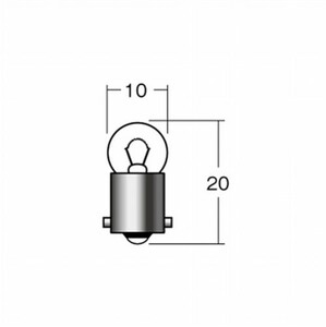 M＆H バイク メーター球 12V3.4W BA9S 1P7113