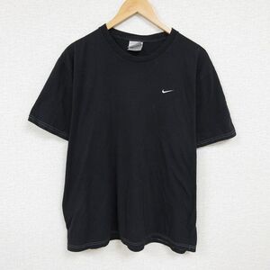 XL/古着 ナイキ NIKE 半袖 ビンテージ Tシャツ メンズ 00s ワンポイントロゴ クルーネック 黒 ブラック 24aug08 中古