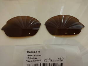 ★オークリー ロメオ2用 カスタム偏光レンズ BROWN Color Polarized 新品 OAKLEY ROMEO2