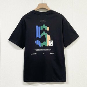 高級ヨーロッパ製※定価2万◆ブルガリア発※RISELIN 半袖Tシャツ コットン100% 吸水速乾 ソフト 通気 数字 ゆったり シンプル 夏 L/48