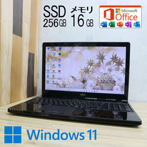 ★美品 高性能5世代i3！新品SSD256GB メモリ16GB★WZA13B Core i3-5005U Webカメラ Win11 MS Office2019 Home&Business ノートPC★P71330