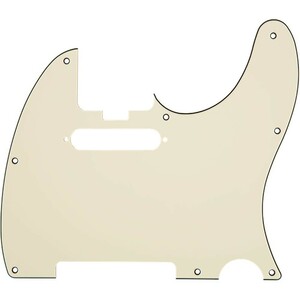 ギター用ピックガード フェンダー Fender Elite Tele Pickguard Parchment 3-Ply テレキャスター ピックガード