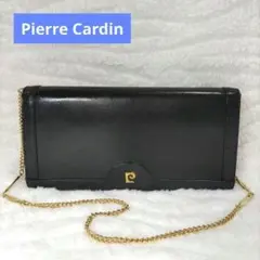 美品✨Pierre Cardinピエールカルダン 黒レザー　チェーン　ショルダー