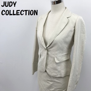 【人気】JUDY COLLECTION/ジュディ コレクション ドット柄 スーツ セットアップ ジャケット ミニスカート ベージュ サイズ38/S4122