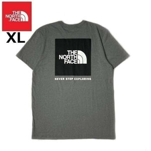 1円～!売切!【正規新品】THE NORTH FACE S/S BOX NSE TEE 半袖 Tシャツ US限定 ボックスロゴ 男女兼用 アウトドア 登山(XL)グレー180902-13