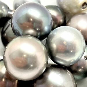 ［南洋黒蝶真珠21点おまとめ］u 重量約51.3g 約256.5ct 約10.0-14.8m珠 pearl パール ルース 裸石 宝石 ジュエリー jewelry 