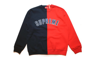 (M)Supreme Split Crewneck Sweatshirtシュプリームスプリットクルーネックスウエット