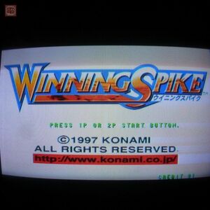 1円〜 ※ROMのみ コナミ/KONAMI ウィニングスパイク WINNING SPIKE システムGX イン取帯純正 ポップ付 動作確認済【20