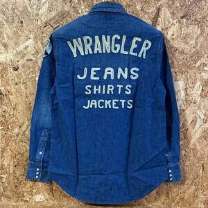 Wrangler 70周年 CHAMPION SHIRTS M 限定 70th 1947年-2017年 刺繍 チャンピオン 長袖 シャツ デニム BLUE BELL ワッペン