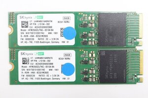 SKhynix HFM256GDJTNG M2 Type2280 NVMe 256GB 動作品 2個セット☆